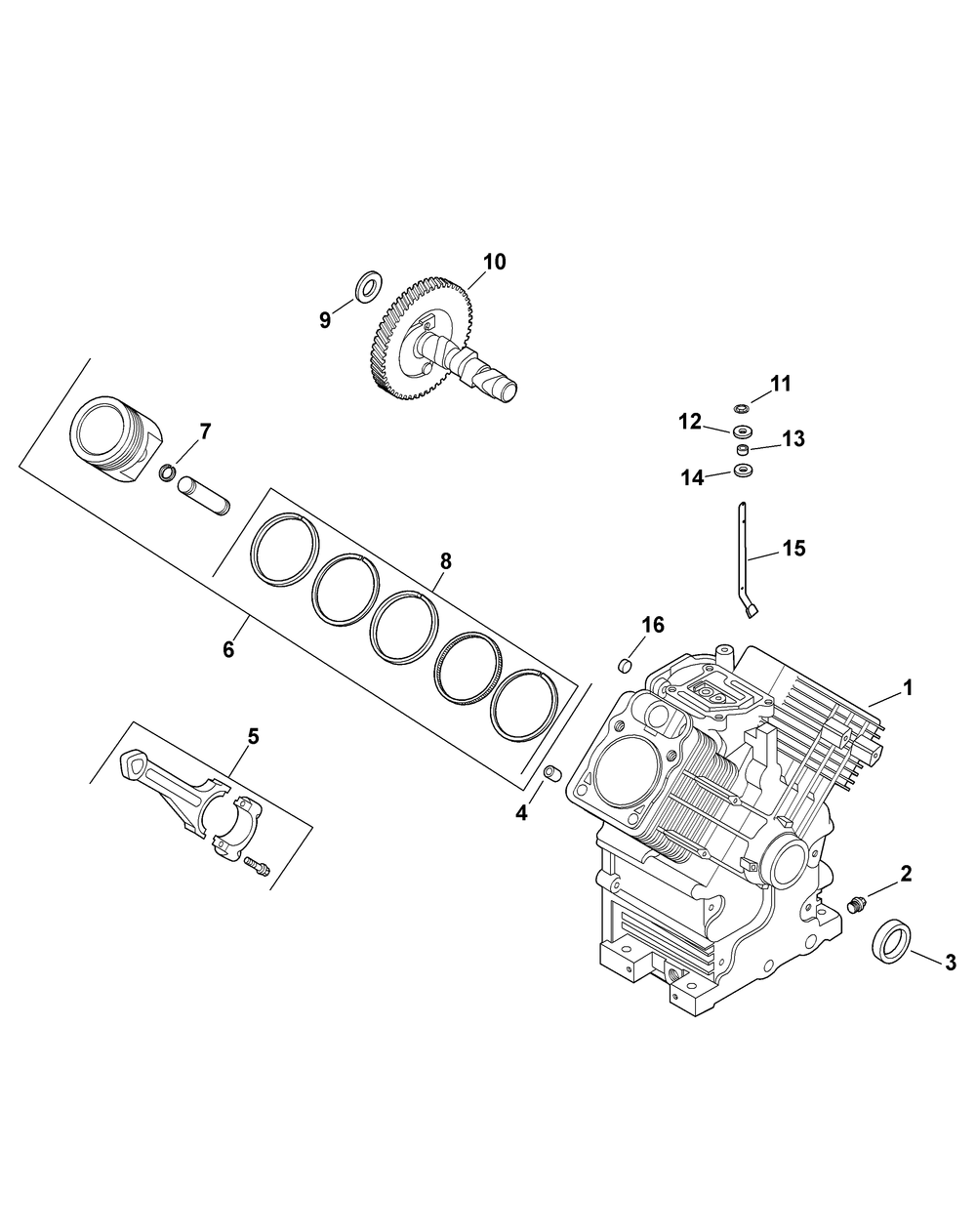 Kohler - Crankcase Diagram and Parts List for 467 4X4-1B017G-Before-37ACD710 Cub Cadet Lawn Tractor Accessories